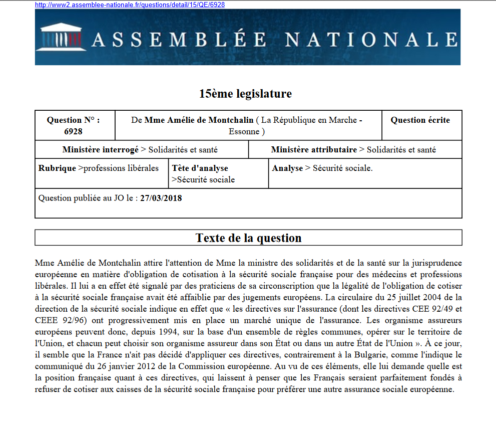 Amélie de Montchalin (LREM) remet en cause le monopole de la sécurité sociale Amélie de Montchalin (LREM) remet en cause le monopole de la sécurité sociale