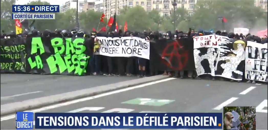 1200 idiot.e.s utile du capital et du pouvoir privent de voix 55.000 manifestant.e.s à Paris