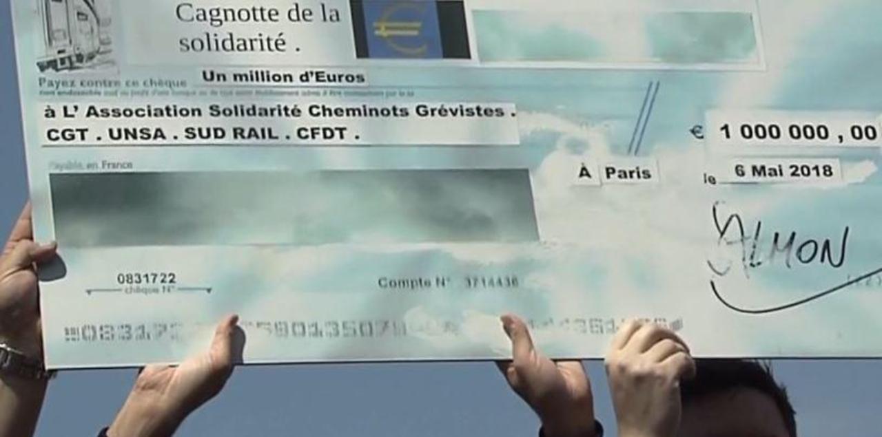 SNCF : Une cagnotte d’un million d’euros remise aux grévistes