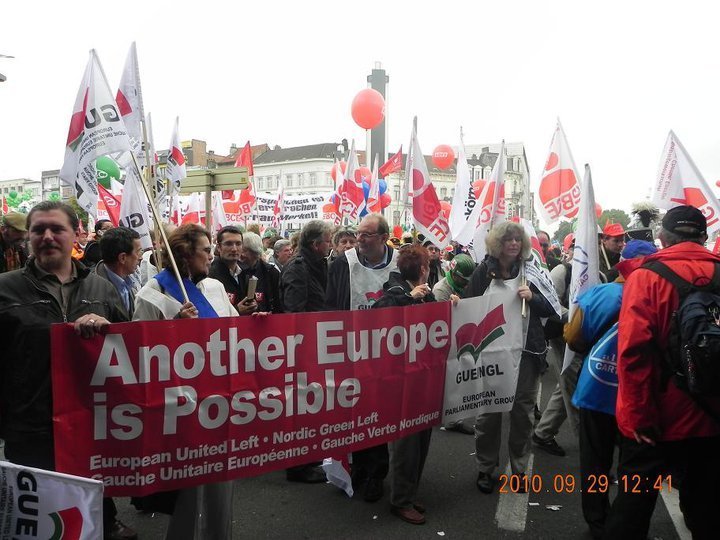 Grève européenne à Bruxelles contre l'austérité