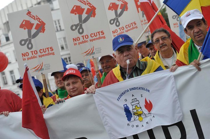 Grève européenne à Bruxelles contre l'austérité Grève européenne à Bruxelles contre l'austérité