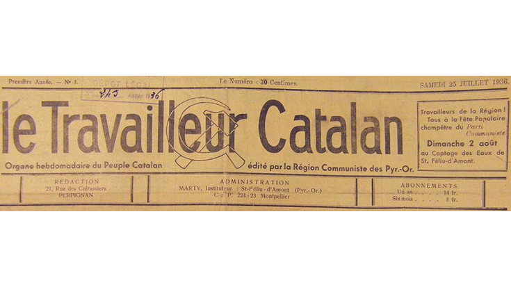El 27 d’agost del 1939, es prohibia el setmanari comunista Le Travailleur Catalan