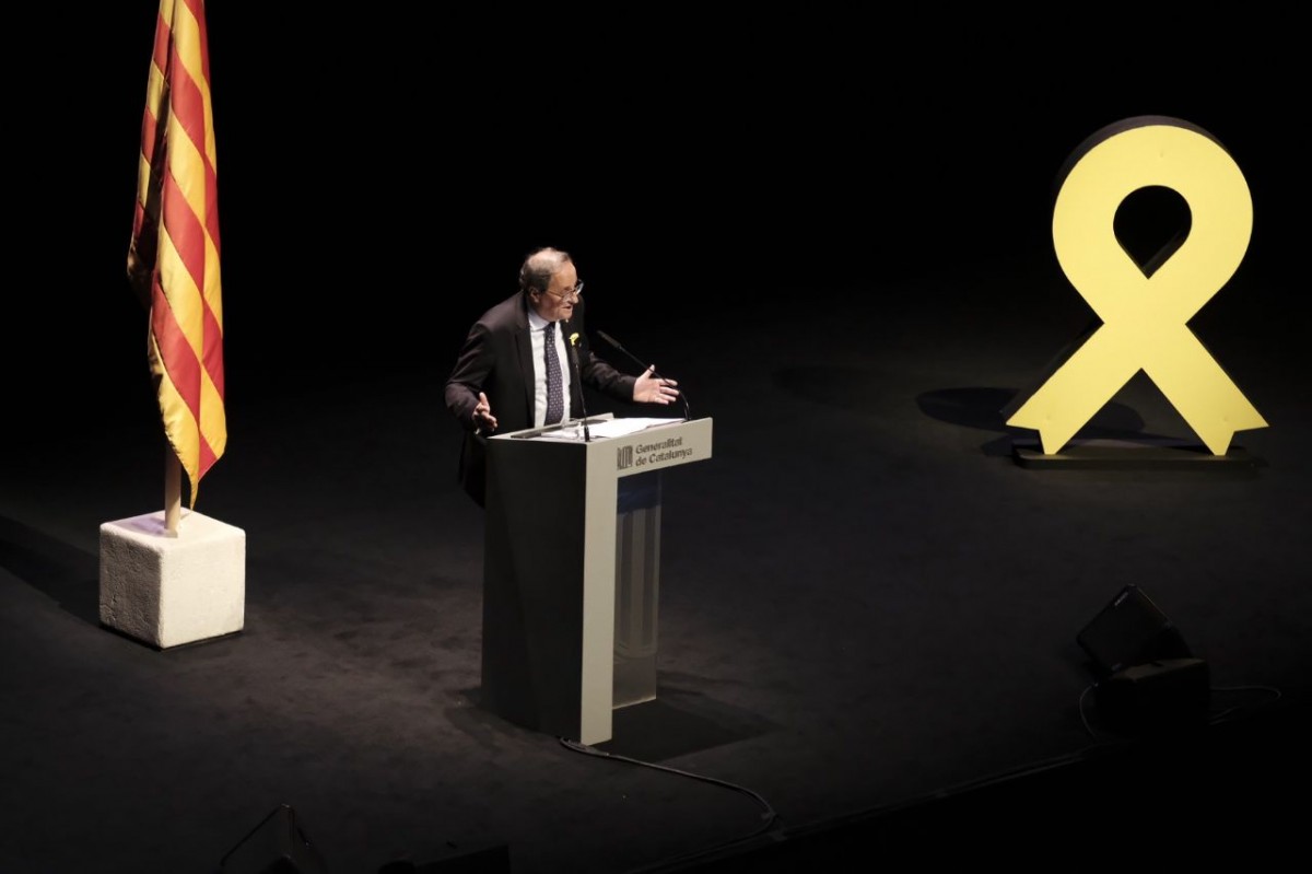 Le président Quim Torra demande aux catalan.e.s de descendre massivement dans les rues