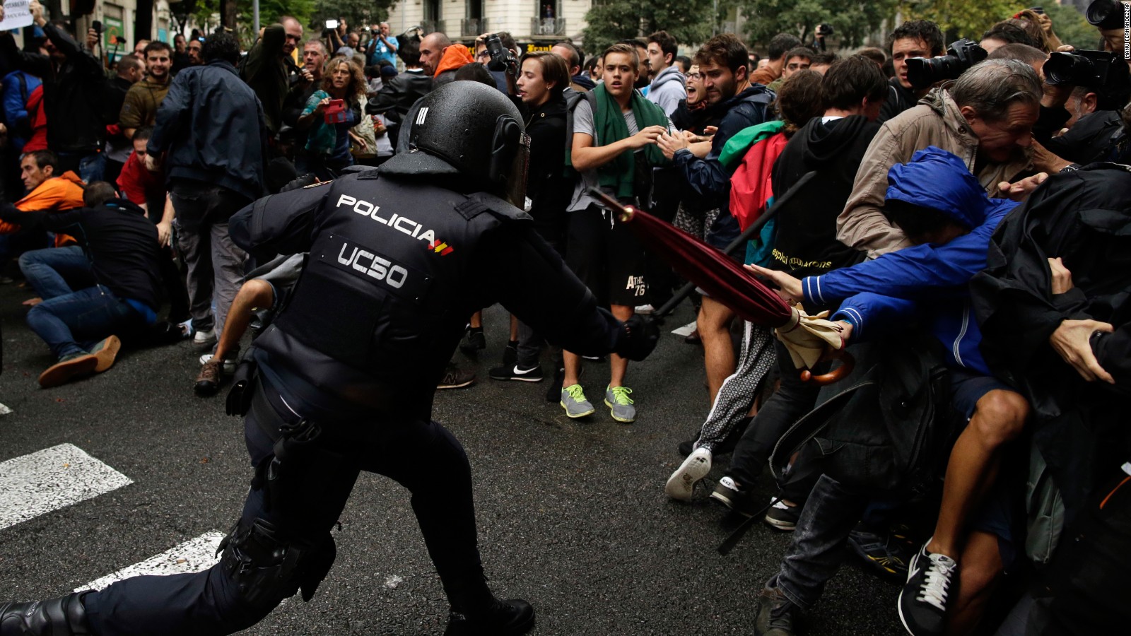 600 policiers anti-émeutes déployés en Catalogne