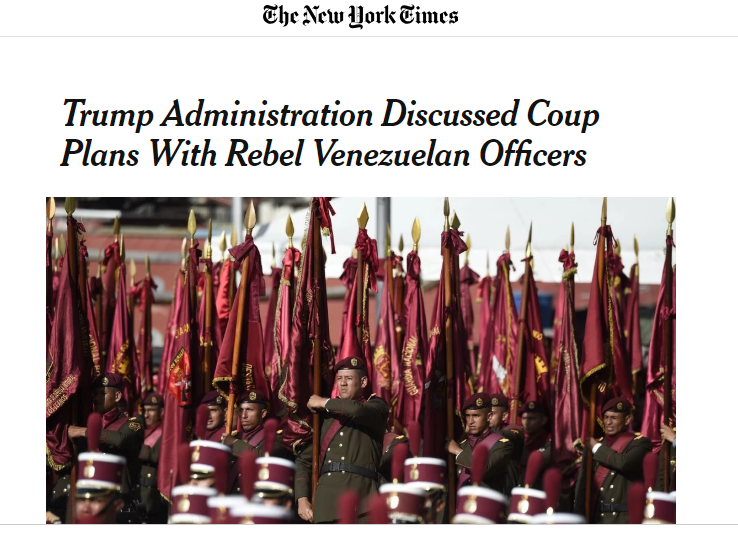 Le New York Times révèle que l'administration Trump a bien tentée de renverser Nicolas Maduro
