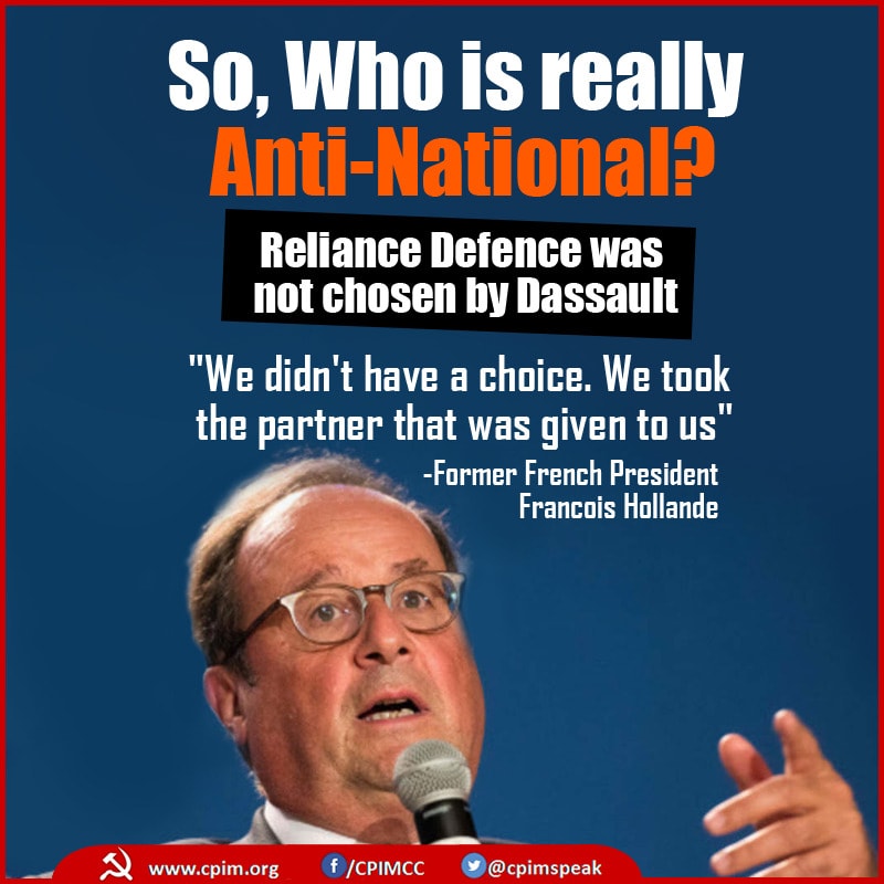 Les communistes dénoncent le contrat de vente des rafales à l'Inde