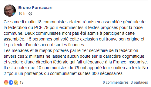 La fédération "insoumise" des Deux-Sèvres purge les communistes