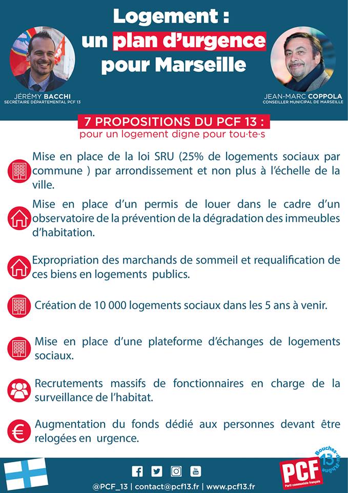 Le PCF veut une véritable action publique contre le logement insalubre à Marseille