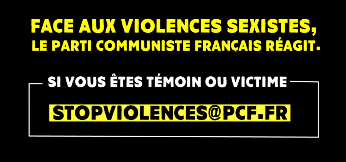 Clip de campagne du PCF contre les violences faites aux femme