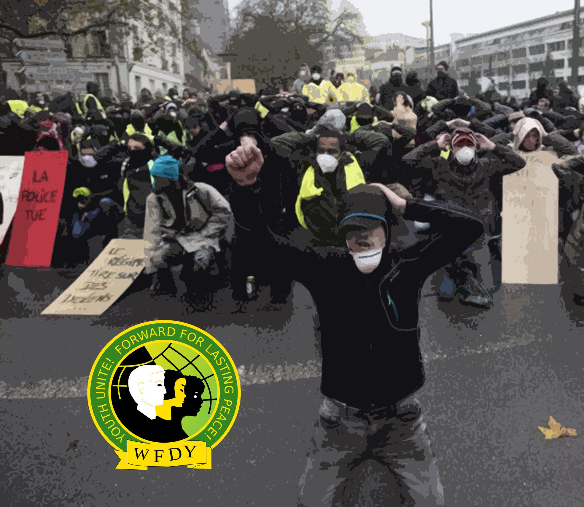 La FMJD-WFDY condamne la répression policière contre les Gilets jaunes et les lycéen.ne.s