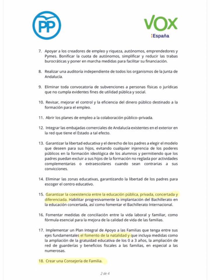 La droite (PP-C's) et l'extrême droite (VOX) s'unissent pour diriger l'Andalousie La droite (PP-C's) et l'extrême droite (VOX) s'unissent pour diriger l'Andalousie