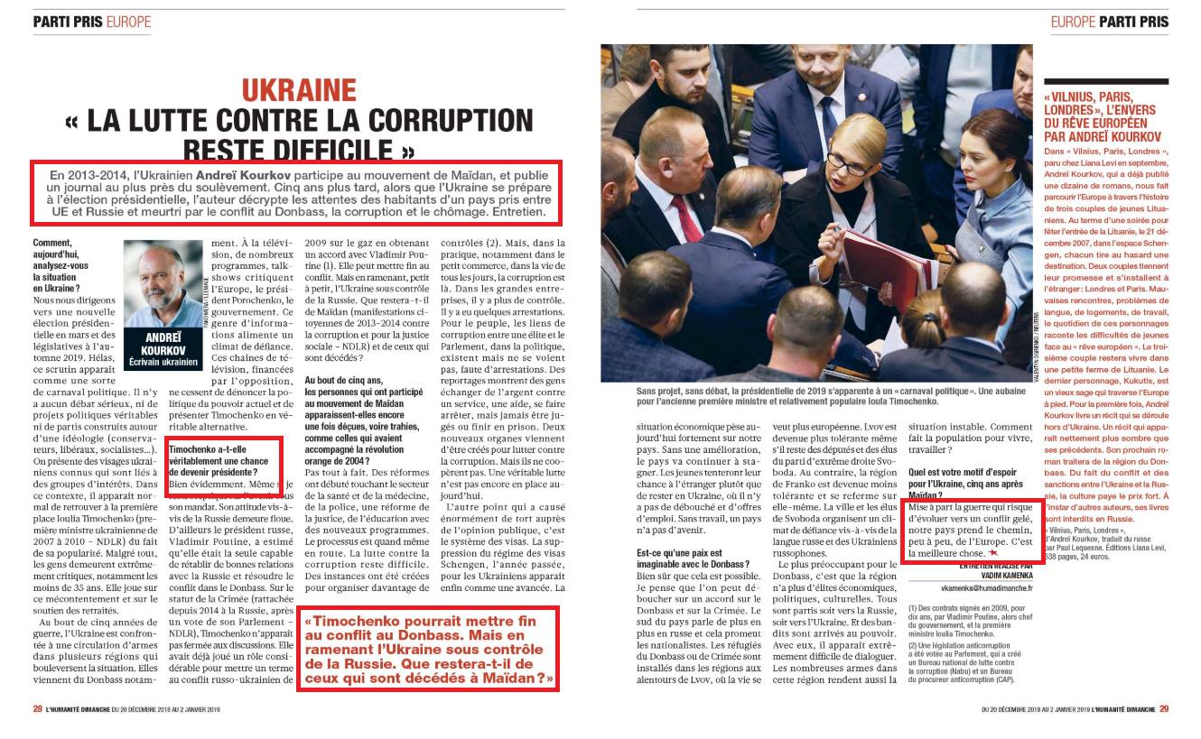 Ukraine : Mais qu'est-ce qui c'est passé à l'Humanité Dimanche ?