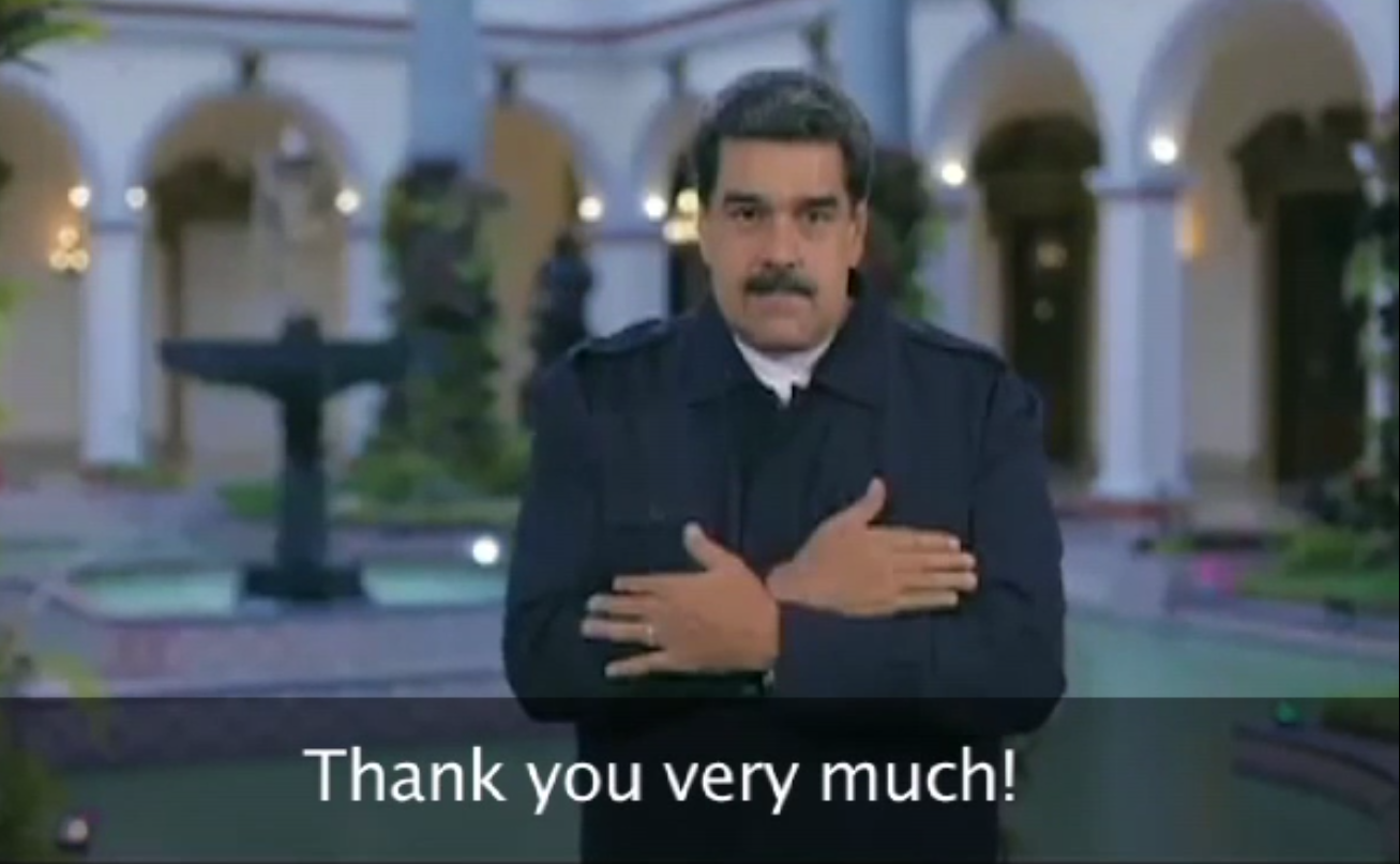 Message de Nicolas Maduro aux citoyen.ne.s des Etats-Unis d'Amérique