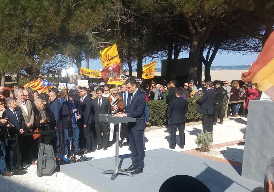 La visite de Pedro Sanchez perturbée en Catalogne-Nord