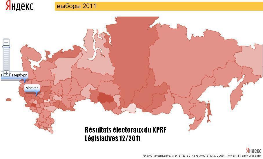 Législatives en Russie : Les résultats par régions (Oblast/Okroug/Kraï/République)