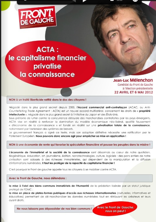 Acta : la résistance continue