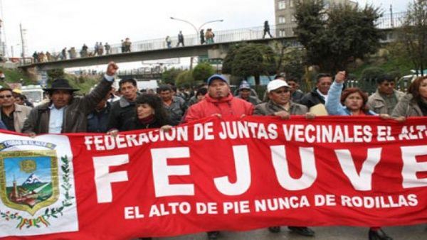 Bolivie : La puissance organisation sociale Fejuve donne 48h aux putschistes pour quitter La Paz Bolivie : La puissance organisation sociale Fejuve donne 48h aux putschistes pour quitter La Paz
