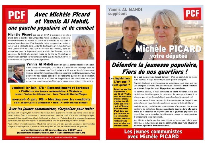 Venissieux : Les Jeunes Communistes avec Michèle Picard
