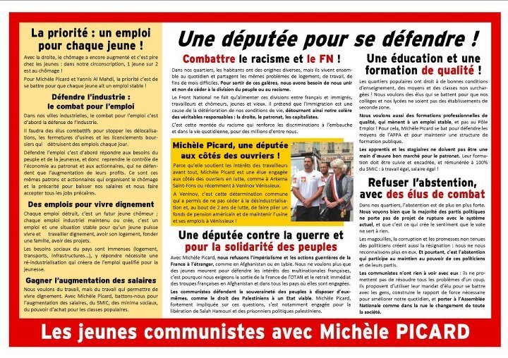 Venissieux : Les Jeunes Communistes avec Michèle Picard