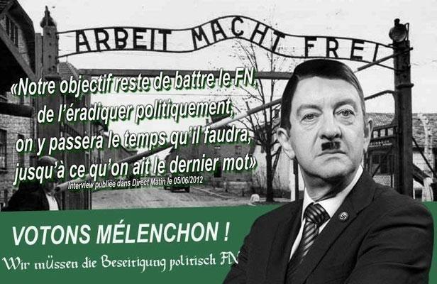 Réaction de Mélenchon suite à un tract nazi à son effigie Réaction de Mélenchon suite à un tract nazi à son effigie