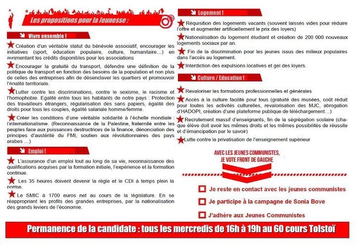 Villeurbanne : Le seul vote utile c'est celui pour Sonia Bove et Pascal Le Brun Villeurbanne : Le seul vote utile c'est celui pour Sonia Bove et Pascal Le Brun