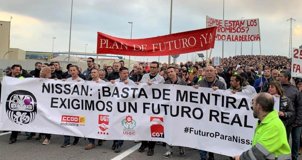 La gauche indépendantiste et communiste exige la nationalisation de Nissan suite à l'annonce de la fermeture de trois usines en Catalogne