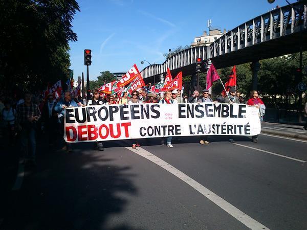 80.000 personnes manifestent contre l'austérité et contre le TSCG à Paris