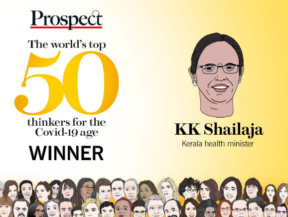 La ministre communiste de la santé du Kerala, KK Shailaja, élue personnalité la plus influente du monde