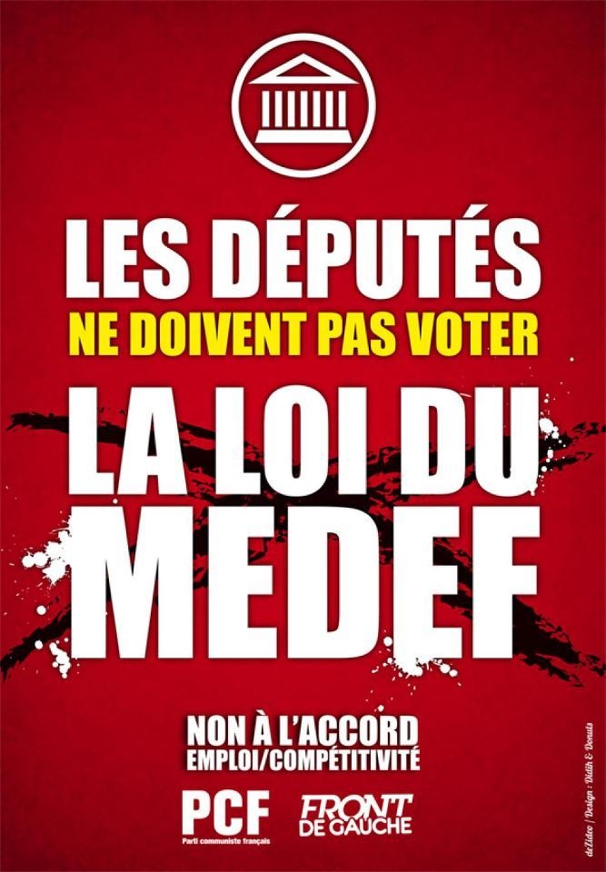 Accord sur l'emploi: 100 députés PS soutiennent l'accord CFDT-MEDEF Accord sur l'emploi: 100 députés PS soutiennent l'accord CFDT-MEDEF