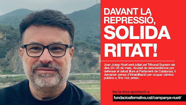 En soutien à Joan Josep Nuet (Appel de 30 Partis communistes et ouvriers) En soutien à Joan Josep Nuet (Appel de 30 Partis communistes et ouvriers)