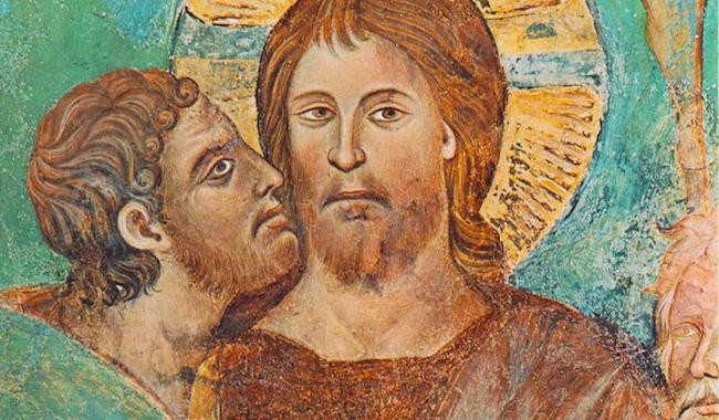Le baiser de Judas, fresque du XIIIème siècle