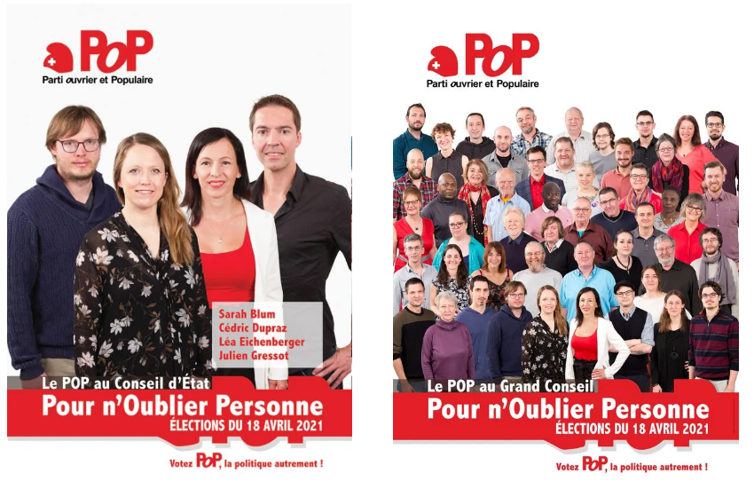 Progression du Parti Ouvrier et Populaire lors des élections cantonales de Neuchâtel (Suisse)