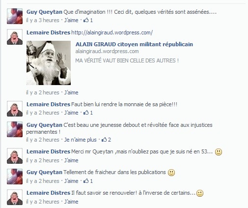 Guy Queytan, actuellement en procès avec la mairie, en soutien