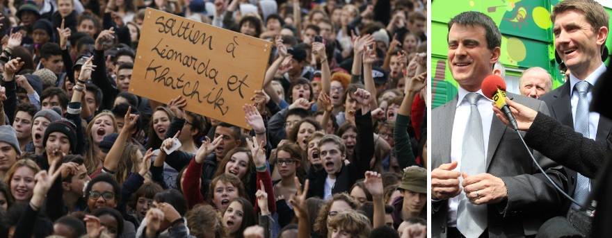 Expulsions de Leonarda et de Khatchit : la mobilisation des lycéens ne faiblit pas Expulsions de Leonarda et de Khatchit : la mobilisation des lycéens ne faiblit pas