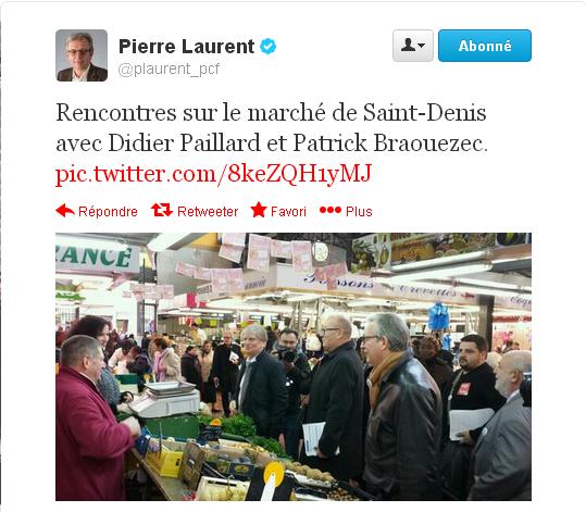 Pierre Laurent à Saint Denis pour soutenir le Maire Didier Paillard (PCF) contre le diviseur Hanotin (PS) Pierre Laurent à Saint Denis pour soutenir le Maire Didier Paillard (PCF) contre le diviseur Hanotin (PS)