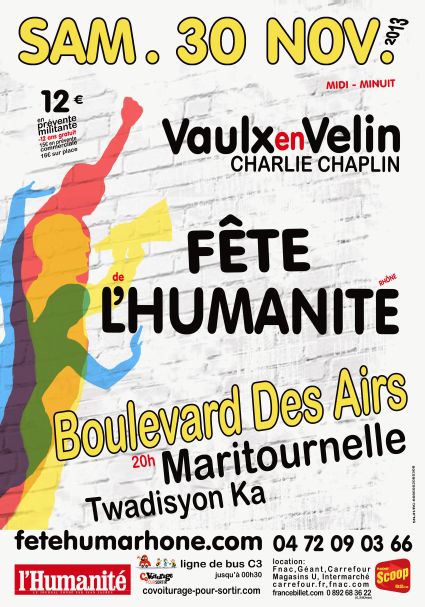 Samedi 30 (demain) la Fête de l'Humanité à Vaulx en Velin