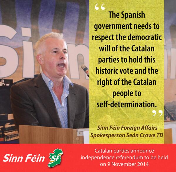 Le Sinn Féin salut l'accord historique des partis catalans sur un référendum pour l'indépendance Le Sinn Féin salut l'accord historique des partis catalans sur un référendum pour l'indépendance