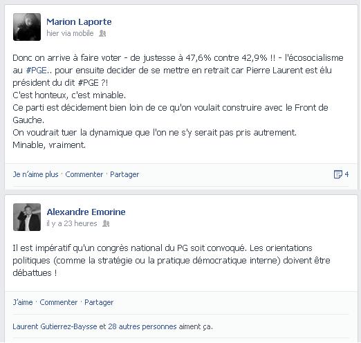 Colère dans les rangs du PG après l'annonce de la « suspension » de sa participation au PGE