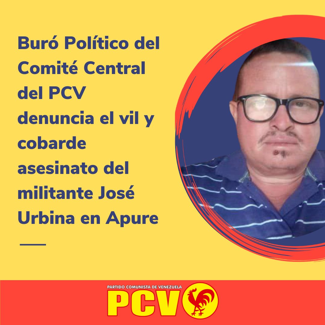 Ignoble assassinat d'un dirigeant communiste au Venezuela Ignoble assassinat d'un dirigeant communiste au Venezuela