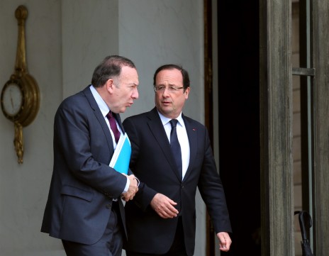 Pierre Gattaz, président du Medef, et François Hollande à l’Elysée