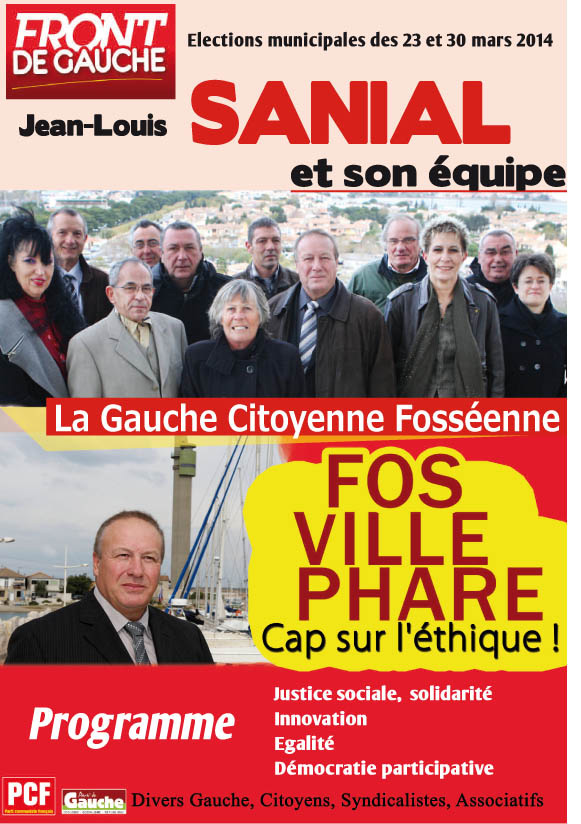 Fos-sur-Mer : Le programme du Front de Gauche avec Jean Louis Sanial