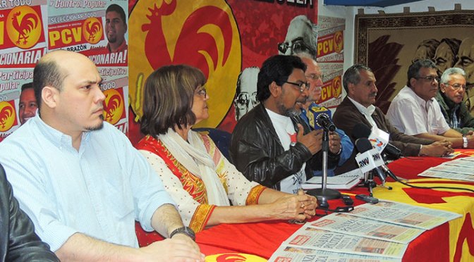 Les communistes vénézuélien appuient le gouvernement contre l'opposition fasciste