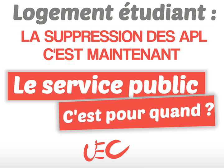Suppression des APL : les étudiants encore une fois victime de l'austérité ! Suppression des APL : les étudiants encore une fois victime de l'austérité !