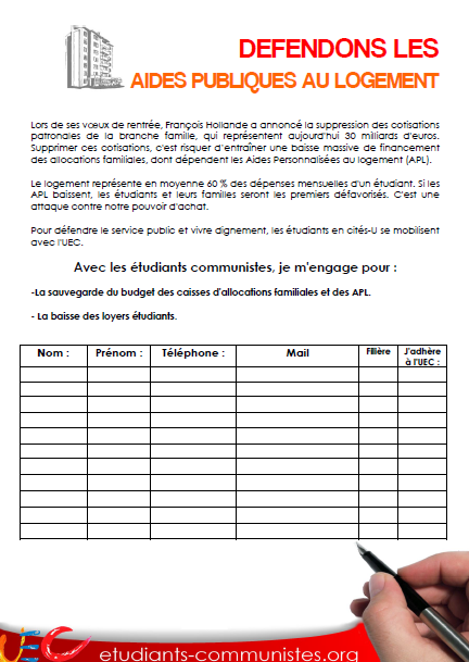Suppression des APL : les étudiants encore une fois victime de l'austérité !