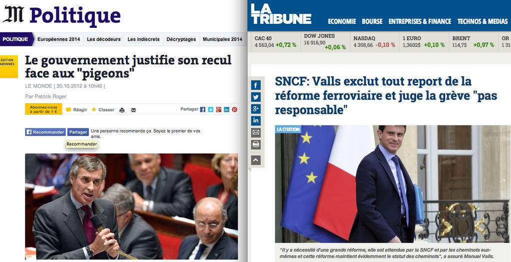 Selon que vous serez patron ou cheminot... L'illustration de la lutte des classes