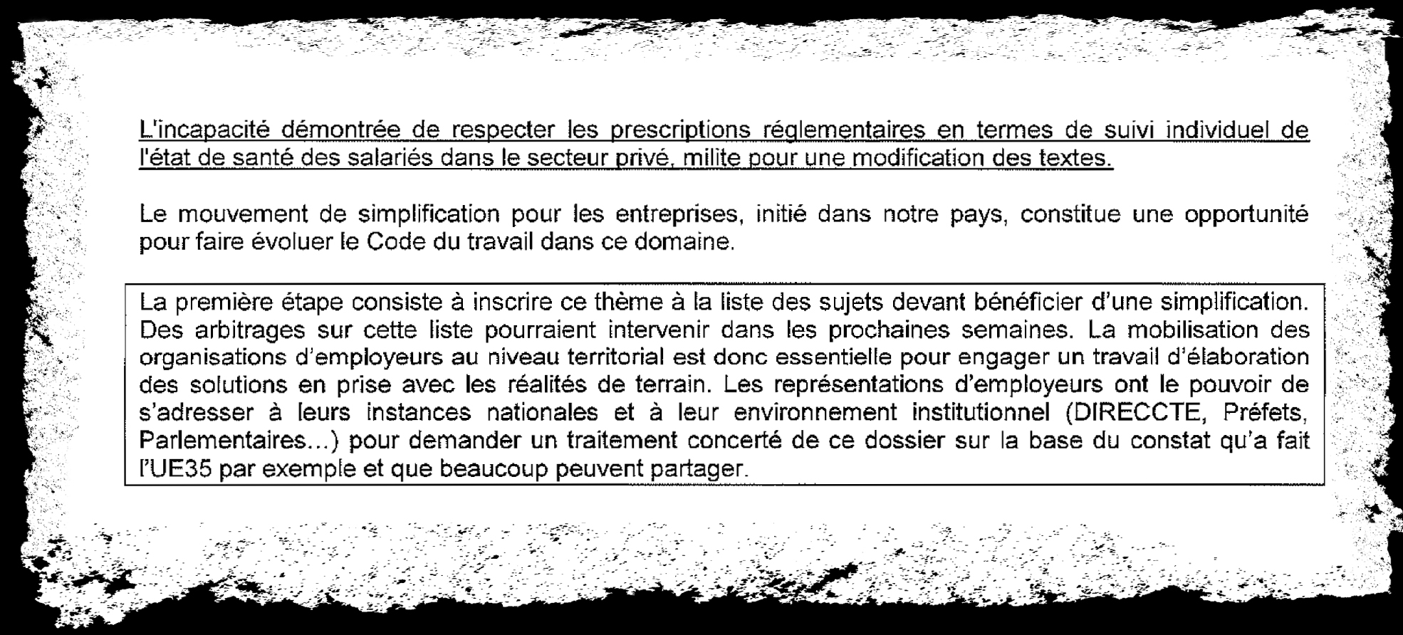 Révélation : Comment le patronat a prescrit à Valls la suppression de la médecine du travail Révélation : Comment le patronat a prescrit à Valls la suppression de la médecine du travail