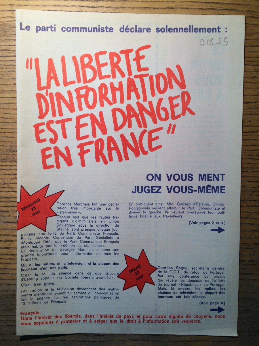 Nous sommes allés voir à quoi ressemblent vraiment les tracts dans les archives du PCF à Bobigny