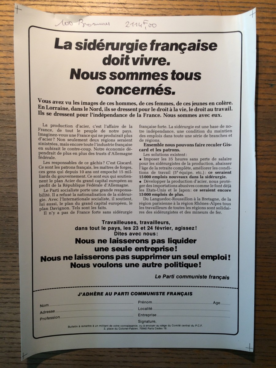Nous sommes allés voir à quoi ressemblent vraiment les tracts dans les archives du PCF à Bobigny Nous sommes allés voir à quoi ressemblent vraiment les tracts dans les archives du PCF à Bobigny