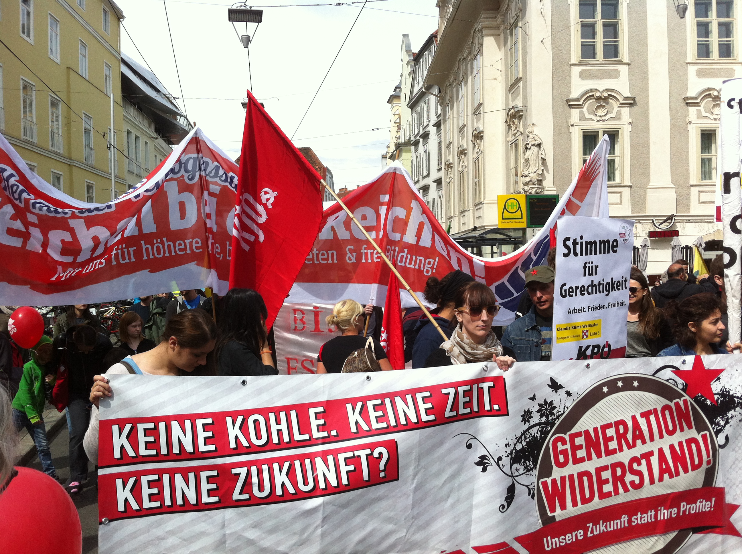 Aux côtés des communistes de Graz (KPÖ) pour le 1er mai (1/2) Aux côtés des communistes de Graz (KPÖ) pour le 1er mai (1/2)