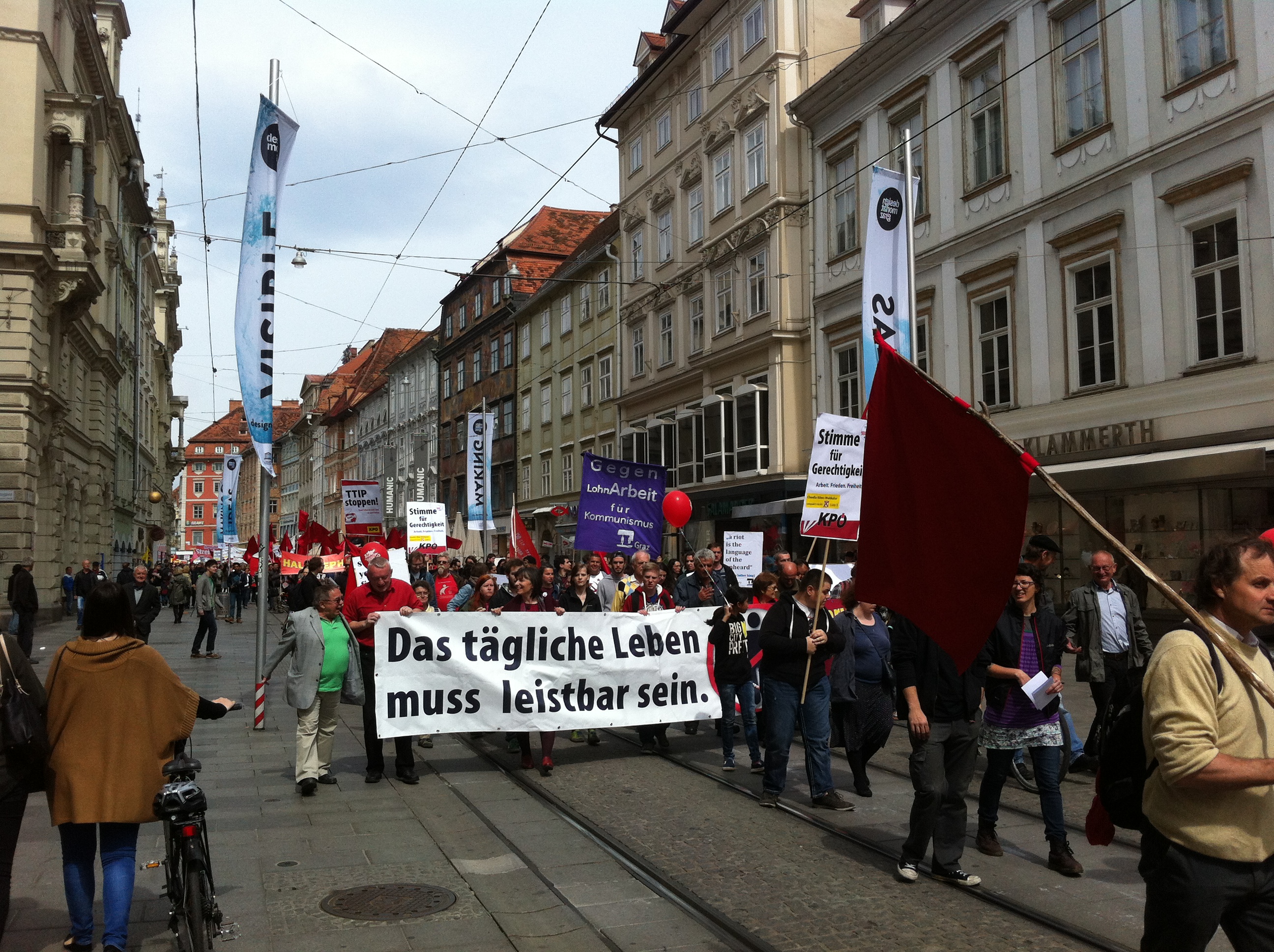 Aux côtés des communistes de Graz (KPÖ) pour le 1er mai (1/2)